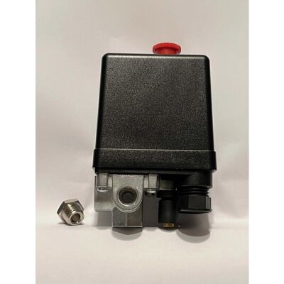 Abac Pressostato a 4 vie da 1/4" femmina per compressore aria Abac Pressostato a 4 vie da 1/4" femmina per compressore aria