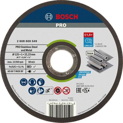 Bosch Dischi per smerigliatrice Rapido Inox Ø 125 mm Bosch Dischi per smerigliatrice Rapido Inox Ø 125 mm
