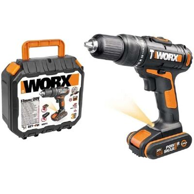 Worx Trapano avvitatore a percussione WX371 20V/2Ah con caricatore Worx Trapano avvitatore a percussione WX371 20V/2Ah con caricatore