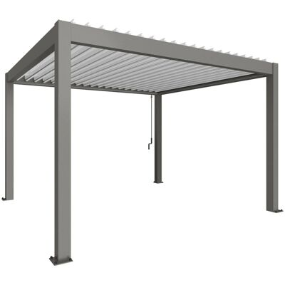 Biohort Pergola in metallo grigio quarzo/bianco 404,5x367,5x264 cm Biohort Pergola in metallo grigio quarzo/bianco 404,5x367,5x264 cm