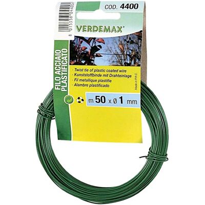 Filo d'acciaio Verdemax - 1mm x 50m, Verde - Attrezzo da giardino Filo d'acciaio Verdemax - 1mm x 50m, Verde - Attrezzo da giardino
