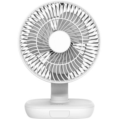Varie Ventilatore da tavolo a batteria Ø 20 cm Bianco Varie Ventilatore da tavolo a batteria Ø 20 cm Bianco