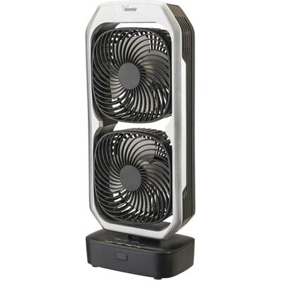 - Ventilatore da tavolo Cordless USB due ventole 3 velocità 12W - Ventilatore da tavolo Cordless USB due ventole 3 velocità 12W