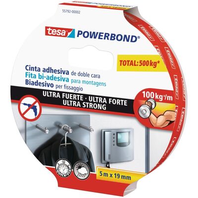 Tesa Nastro biadesivo ultra forte 5 m x 19 mm Tesa Nastro biadesivo ultra forte 5 m x 19 mm