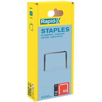 Rapid Graffe a filo fine No. 53 zincate da 10 mm Rapid Graffe a filo fine No. 53 zincate da 10 mm