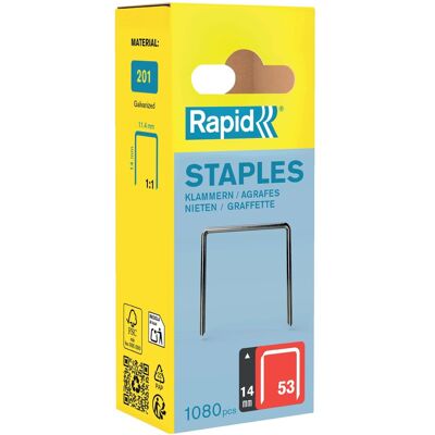 - Graffe Rapid a filo fine INOX No. 53 da 14 mm - Graffe Rapid a filo fine INOX No. 53 da 14 mm