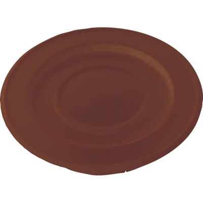 - Rosone laccato con coperchio Ø 10 cm marrone - Rosone laccato con coperchio Ø 10 cm marrone