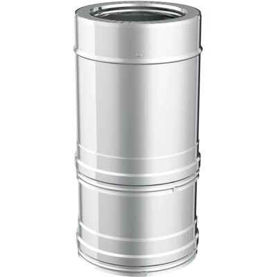 - Tubo telescopico diam.100/150 inox sp.0,5 mm doppia parete - Tubo telescopico diam.100/150 inox sp.0,5 mm doppia parete