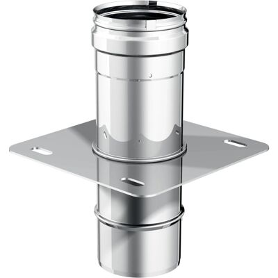 - Piastra con elemento dritto diam. 100 acciaio sp.0,5 mm - Piastra con elemento dritto diam. 100 acciaio sp.0,5 mm