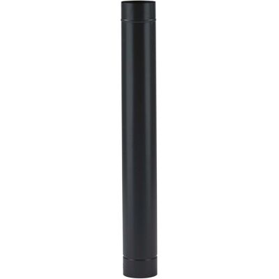 - Tubo smaltato lineare porcellanato nero opaco L 100 cm Ø 15 cm - Tubo smaltato lineare porcellanato nero opaco L 100 cm Ø 15 cm
