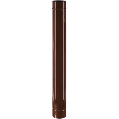 - Tubo smaltato lineare porcellanato marrone L 100 cm Ø 12 cm - Tubo smaltato lineare porcellanato marrone L 100 cm Ø 12 cm