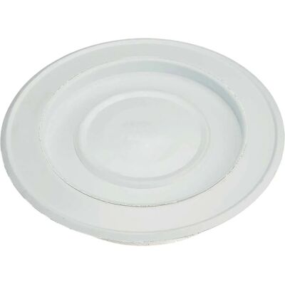 - Rosone laccato con coperchio Ø 10 cm bianco - Rosone laccato con coperchio Ø 10 cm bianco