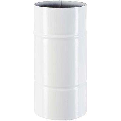- Tubo smaltato lineare porcellanato bianco L 25 cm Ø 13 cm - Tubo smaltato lineare porcellanato bianco L 25 cm Ø 13 cm