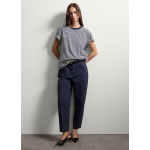 Stefanel Pantaloni in misto cotone blu regular fit, Donna, Blu Bluette, Taglia 48 Stefanel Pantaloni in misto cotone blu regular fit, Donna, Blu Bluette, Taglia 48