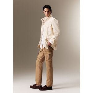 OVS, Pantaloni Cargo Beige In Cotone Elasticizzato Slim Fit, Uomo, Beige, Taglia: 52 OVS, Pantaloni Cargo Beige In Cotone Elasticizzato Slim Fit, Uomo, Beige, Taglia: 52