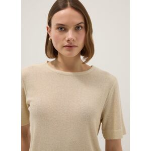 OVS, T-shirt A Maniche Corte In Misto Viscosa Beige Regular Fit, Donna, Beige, Taglia: S OVS, T-shirt A Maniche Corte In Misto Viscosa Beige Regular Fit, Donna, Beige, Taglia: S