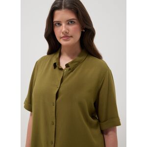 MYA, Camicia In Misto Viscosa E Lino Verde Regular Fit, Donna, Verde, Taglia: XXL MYA, Camicia In Misto Viscosa E Lino Verde Regular Fit, Donna, Verde, Taglia: XXL