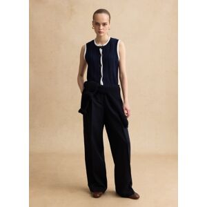 LES COPAINS, Gilet In Puro Cotone Multicolor Regular Fit Con Design Intrecciato, Donna, Multicolor, Taglia: S LES COPAINS, Gilet In Puro Cotone Multicolor Regular Fit Con Design Intrecciato, Donna, Multicolor, Taglia: S