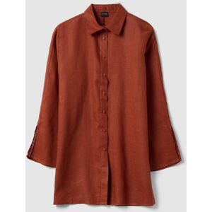 LES COPAINS, Camicia Lunga In Puro Lino Rosso Oversize Fit, Donna, Rosso, Taglia: L LES COPAINS, Camicia Lunga In Puro Lino Rosso Oversize Fit, Donna, Rosso, Taglia: L