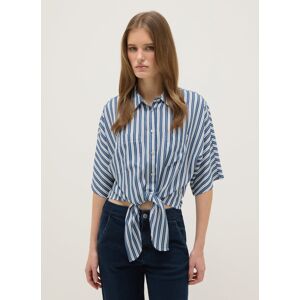 OVS, Camicia In Pura Viscosa A Righe Multicolor Regular Fit, Donna, Multicolor, Taglia: L OVS, Camicia In Pura Viscosa A Righe Multicolor Regular Fit, Donna, Multicolor, Taglia: L