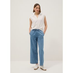 REPUBLIC OF DENIM, Pantaloni Jogger In Puro Cotone Denim Azzurro Regular Fit, Donna, Azzurro, Taglia: M REPUBLIC OF DENIM, Pantaloni Jogger In Puro Cotone Denim Azzurro Regular Fit, Donna, Azzurro, Taglia: M