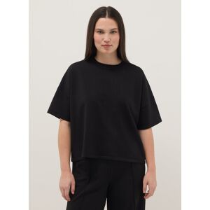 MYA, Maglia Crop Nera Oversize Fit Con Collo Rotondo, Donna, Nero, Taglia: S MYA, Maglia Crop Nera Oversize Fit Con Collo Rotondo, Donna, Nero, Taglia: S