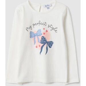 FAGOTTINO, Maglietta In Puro Cotone Bianca Regular Fit Per Bimbe, Bambina, Bianco, Taglia: 24-30 FAGOTTINO, Maglietta In Puro Cotone Bianca Regular Fit Per Bimbe, Bambina, Bianco, Taglia: 24-30