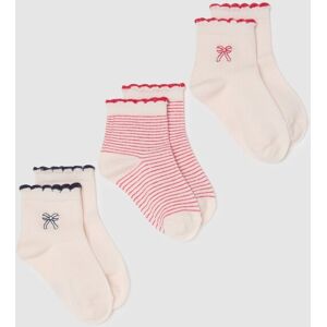 OVS KIDS, Tripack Di Calze Corte Da Ragazza In Misto Cotone Multicolor Con Fiocco, Bambina, Multicolor, Taglia: 28/30 OVS KIDS, Tripack Di Calze Corte Da Ragazza In Misto Cotone Multicolor Con Fiocco, Bambina, Multicolor, Taglia: 28/30