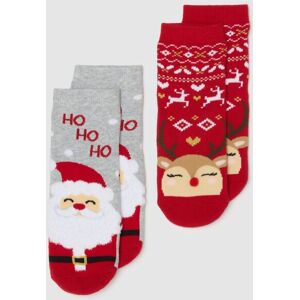 OVS KIDS, Bipack Calze Natalizie Da Bambina In Misto Cotone Multicolor, Multicolor, Taglia: 31/33 OVS KIDS, Bipack Calze Natalizie Da Bambina In Misto Cotone Multicolor, Multicolor, Taglia: 31/33