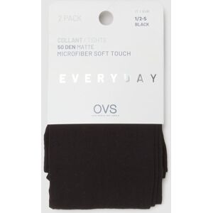 OVS, Bipack Collant Neri Elasticizzati Opachi, Donna, Nero, Taglia: L OVS, Bipack Collant Neri Elasticizzati Opachi, Donna, Nero, Taglia: L