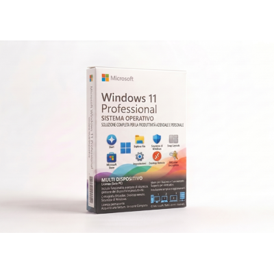 Microsoft Windows 11 Professional Multi Dispositivo - Attivazione Online - Fatturazione Italiana Microsoft Windows 11 Professional Multi Dispositivo - Attivazione Online - Fatturazione Italiana