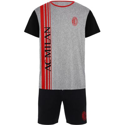 HERMET Ac Milan Pigiama Estivo Scritta Milan Bambino 6-7A HERMET Ac Milan Pigiama Estivo Scritta Milan Bambino 6-7A