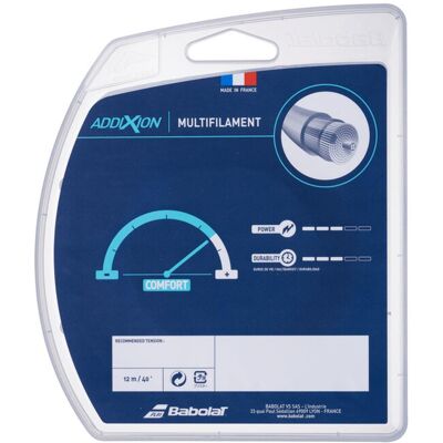 String da tennis Babolat Addixion 12M - Verde/Naturale/Bianco - String da tennis String da tennis Babolat Addixion 12M - Verde/Naturale/Bianco - String da tennis