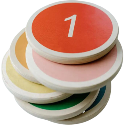 Pietre numeriche Montessori colorate - 6 pezzi Pietre numeriche Montessori colorate - 6 pezzi