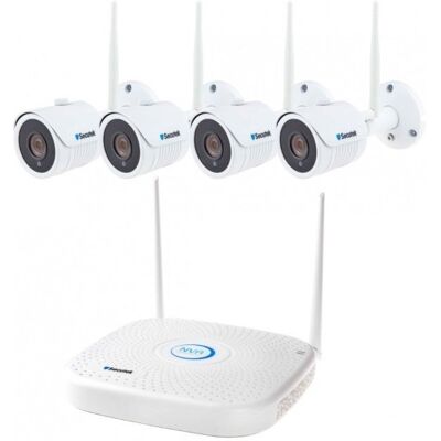 Sistema di telecamere WiFi Secutek SLG-WIFI2108PGE4FE200 - Telecamera 4x2Mpix, NVR Sistema di telecamere WiFi Secutek SLG-WIFI2108PGE4FE200 - Telecamera 4x2Mpix, NVR