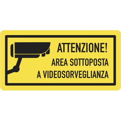 Secutek Adesivo di avvertenza di sicurezza - 12x6cm Adesivo da attaccare all'esterno Secutek Adesivo di avvertenza di sicurezza - 12x6cm Adesivo da attaccare all'esterno