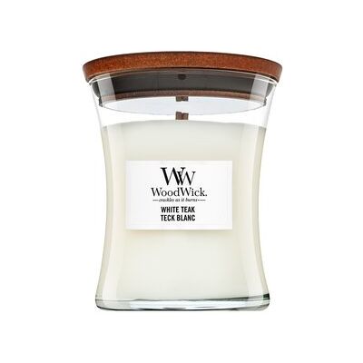 Woodwick White Teak candela profumata 275 g Woodwick White Teak candela profumata 275 g