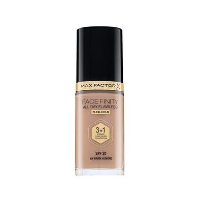 Max Factor Facefinity All Day Flawless Flexi-Hold 3in1 Primer Concealer Foundation SPF20 fondotinta liquido 3in1 45 30 ml Max Factor Facefinity All Day Flawless Flexi-Hold 3in1 Primer Concealer Foundation SPF20 fondotinta liquido 3in1 45 30 ml