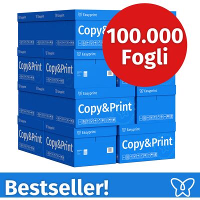 NUOVO! Carta per stampanti Easyprint Carta per fotocopie 100000 fogli 20 x 5000 A4 Premium bianco brillante Vincitore del test CIE 160 Certificato ambientale 100% PEFC NUOVO! Carta per stampanti Easyprint Carta per fotocopie 100000 fogli 20 x 5000 A4 Premium bianco brillante Vincitore del test CIE 160 Certificato ambientale 100% PEFC