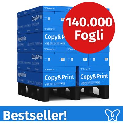 NUOVO! Carta per stampanti Easyprint Carta per fotocopie 140000 fogli 28 x 5000 A4 Premium bianco brillante Vincitore del test CIE 160 Certificato ambientale 100% PEFC NUOVO! Carta per stampanti Easyprint Carta per fotocopie 140000 fogli 28 x 5000 A4 Premium bianco brillante Vincitore del test CIE 160 Certificato ambientale 100% PEFC