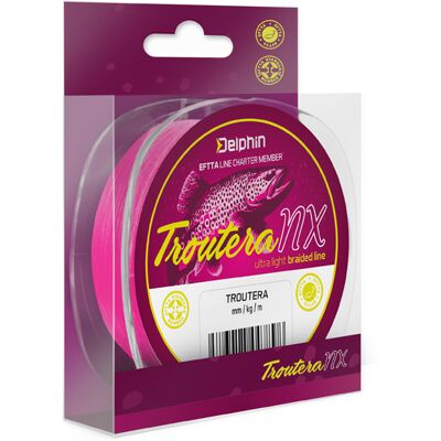 Delphin TROUTERA NX / rosa 0,065 mm / 2,6 kg / 135 m Delphin TROUTERA NX / rosa 0,065 mm / 2,6 kg / 135 m