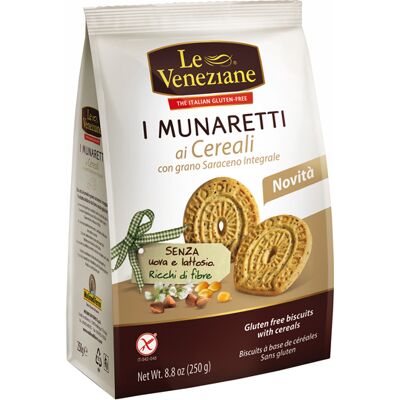 Le Veneziane Munaretti Biscotti di grano saraceno senza glutine - Biscotti Cereali Grano Saraceno Integrale Le Veneziane Munaretti Biscotti di grano saraceno senza glutine - Biscotti Cereali Grano Saraceno Integrale