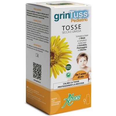 Aboca spa societa' agricola Grintuss Pediatric Sciroppo Flacone Da 180g A Base Di Miele E Complessi Molecolari Per Il Benessere Della Mucosa Utile In Caso Di Tosse Grassa E Secc… Aboca spa societa' agricola Grintuss Pediatric Sciroppo Flacone Da 180g A Base Di Miele E Complessi Molecolari Per Il Benessere Della Mucosa Utile In Caso Di Tosse Grassa E Secc…