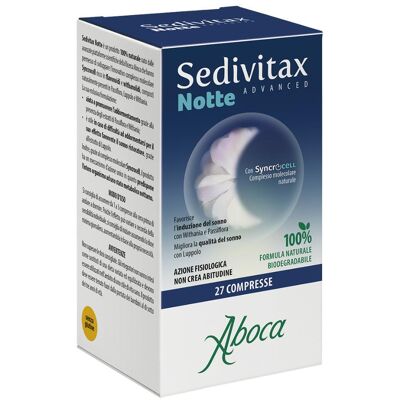 Aboca Sedivitax Notte Support Sonno - Passiflora, Biancospino - 27 Compresse Aboca Sedivitax Notte Support Sonno - Passiflora, Biancospino - 27 Compresse
