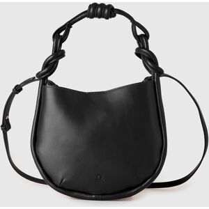 United Colors Of Benetton Benetton, Mini Borsa Hobo Nera, Nero, Donna U United Colors Of Benetton Benetton, Mini Borsa Hobo Nera, Nero, Donna U