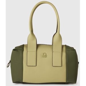 United Colors Of Benetton Benetton, Borsa Bauletto Color Block, Verde, Donna U United Colors Of Benetton Benetton, Borsa Bauletto Color Block, Verde, Donna U