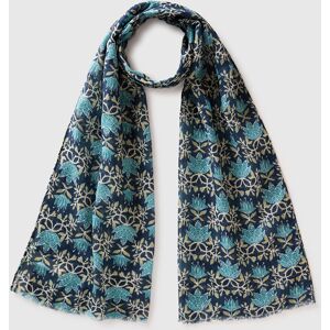 United Colors Of Benetton Benetton, Sciarpa Fantasia In Misto Lino, Blu, Donna U United Colors Of Benetton Benetton, Sciarpa Fantasia In Misto Lino, Blu, Donna U