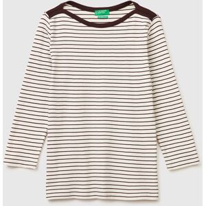 United Colors Of Benetton Benetton, T-shirt A Righe Con Scollo A Barchetta, Donna XL United Colors Of Benetton Benetton, T-shirt A Righe Con Scollo A Barchetta, Donna XL