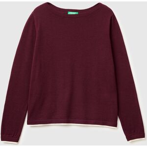 United Colors Of Benetton Benetton, Maglia Scollo A Barchetta 100% Lana Merino, Bordeaux, Donna XL United Colors Of Benetton Benetton, Maglia Scollo A Barchetta 100% Lana Merino, Bordeaux, Donna XL
