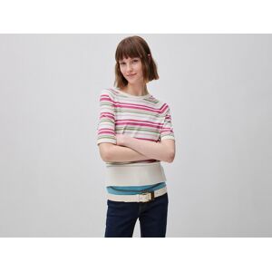 United Colors Of Benetton Benetton, Maglia Manica Corta A Righe, Bianco Panna, Donna XL United Colors Of Benetton Benetton, Maglia Manica Corta A Righe, Bianco Panna, Donna XL